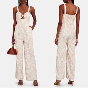 Intermix Tricia Wide-leg Jumpsuit In Multi size 8 / US M